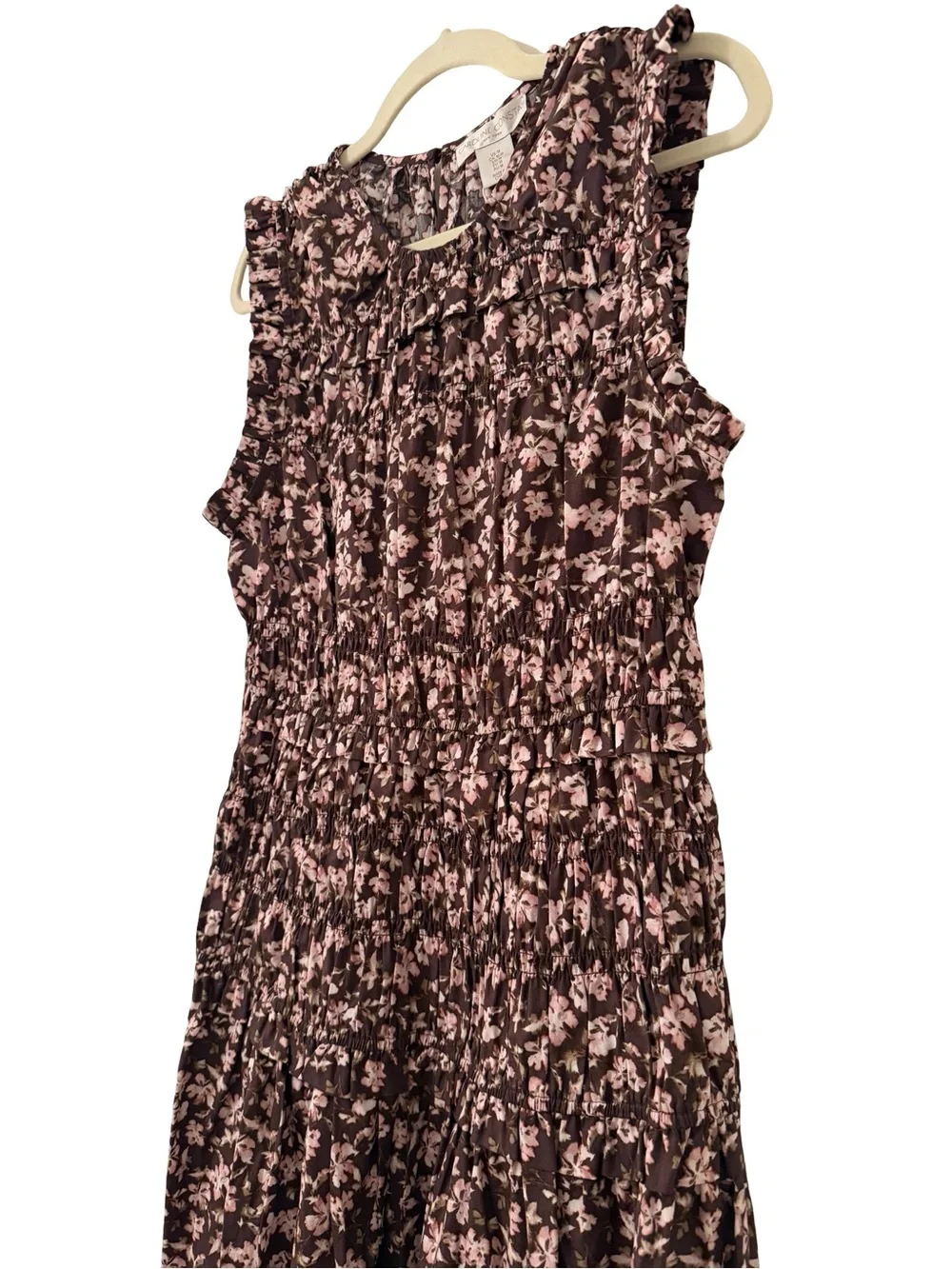 Caroline Constas Floral Ruffle Smocked Maxi Dress NWT - Picture 6 of 9